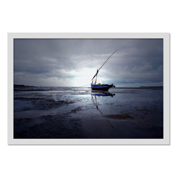 Composite Framed Canvas 100x150 BLUE BOAT