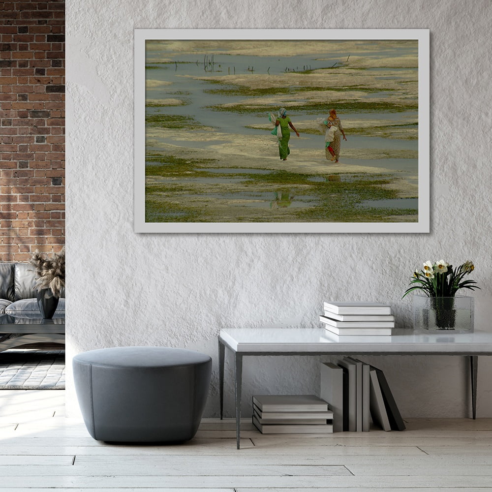 Composite Framed Canvas 100x150 2 LADIES WETLANDS