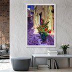 Composite Framed Canvas 100x150 RED FLOWER ALLEY
