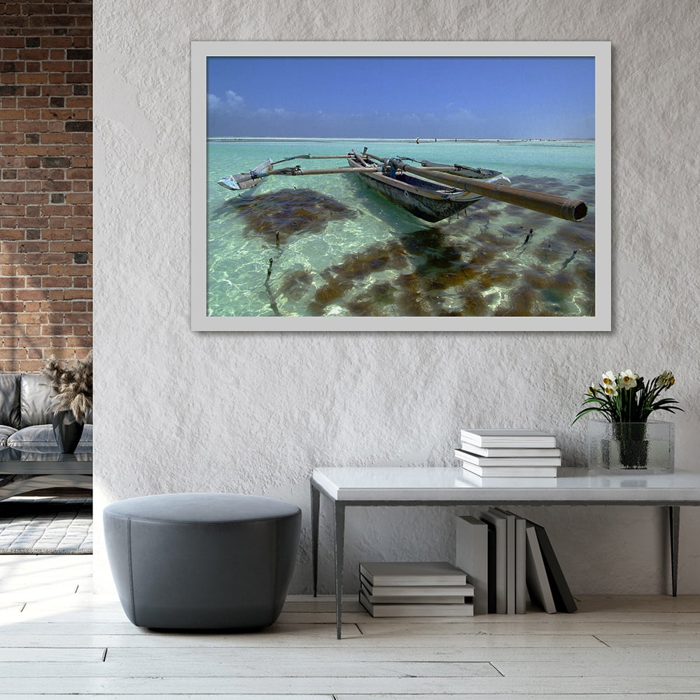 Composite Framed Canvas 100x150 FISHING BOAT IN COLOUR