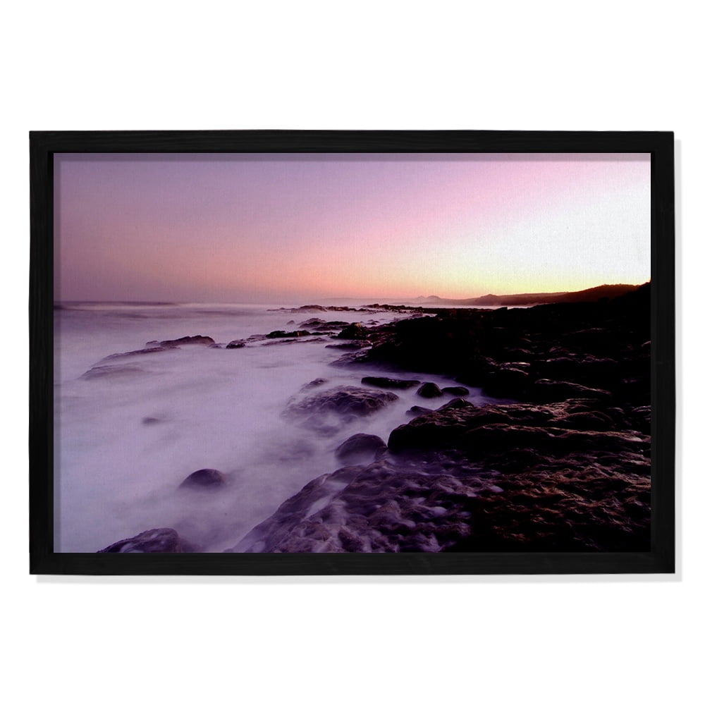 Composite Framed Canvas 100x150 WAVES ON ROCKS