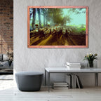 Composite Framed Canvas 100x150 SHEEP HERD STELLENBOSCH