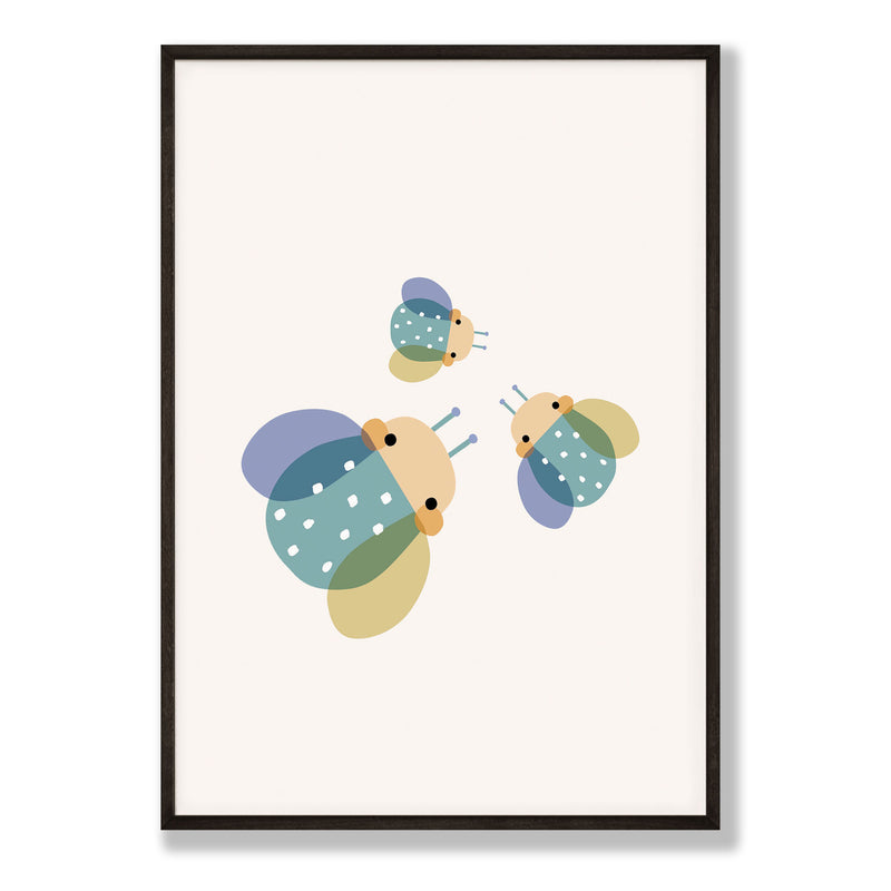 KIDS MEADOW BUG COMPOSITE FRAMED CANVAS