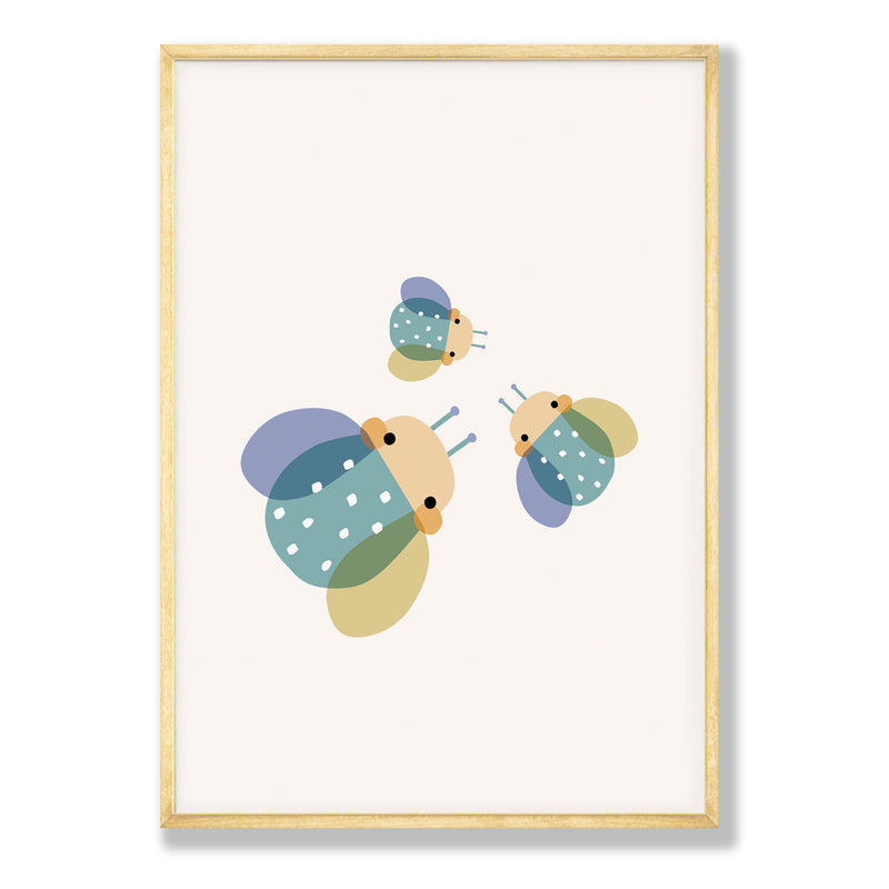 KIDS MEADOW BUG COMPOSITE FRAMED CANVAS