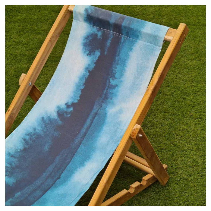 DESIGN DARK BLUE TIE DYE SKY DECK CHAIR