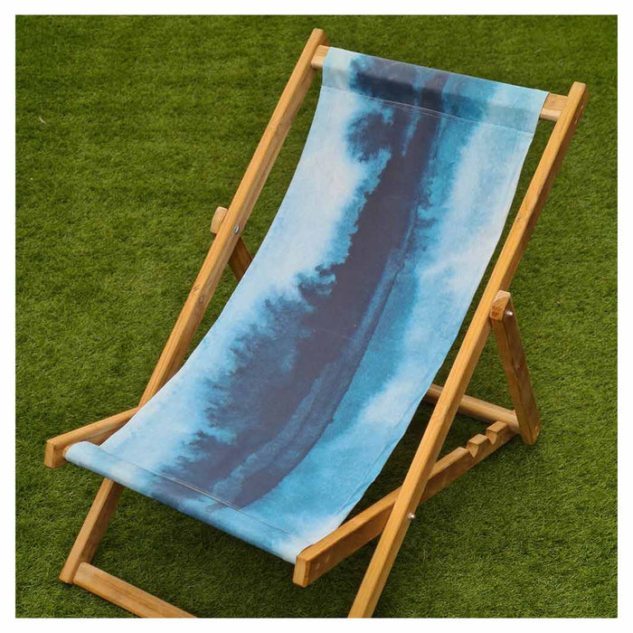 DESIGN DARK BLUE TIE DYE SKY DECK CHAIR