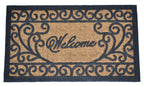 WELCOME CURSIVE - MOULDED NON-BRUSH MAT NATURAL