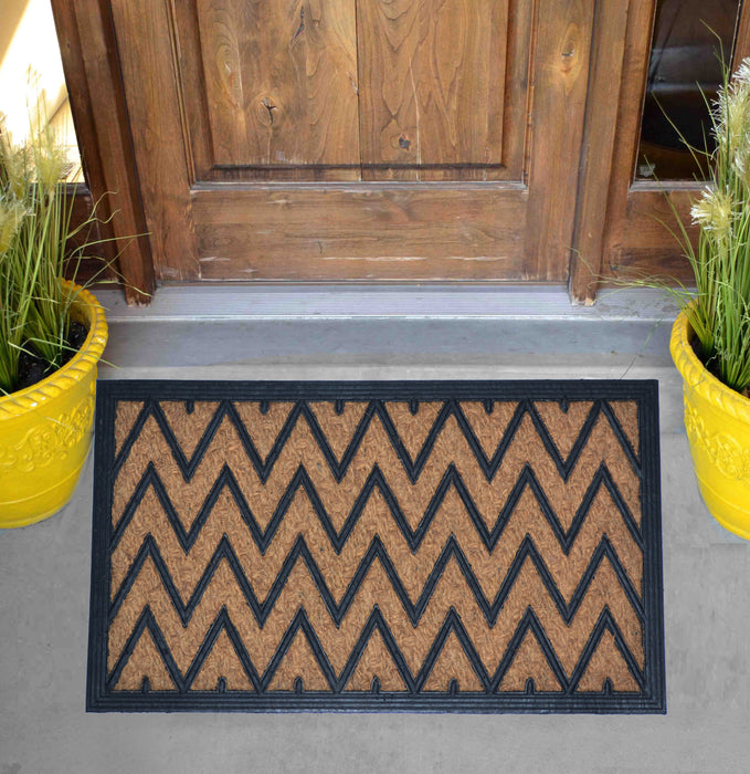 ZIG-ZAG - MOULDED NON-BRUSH MAT NATURAL