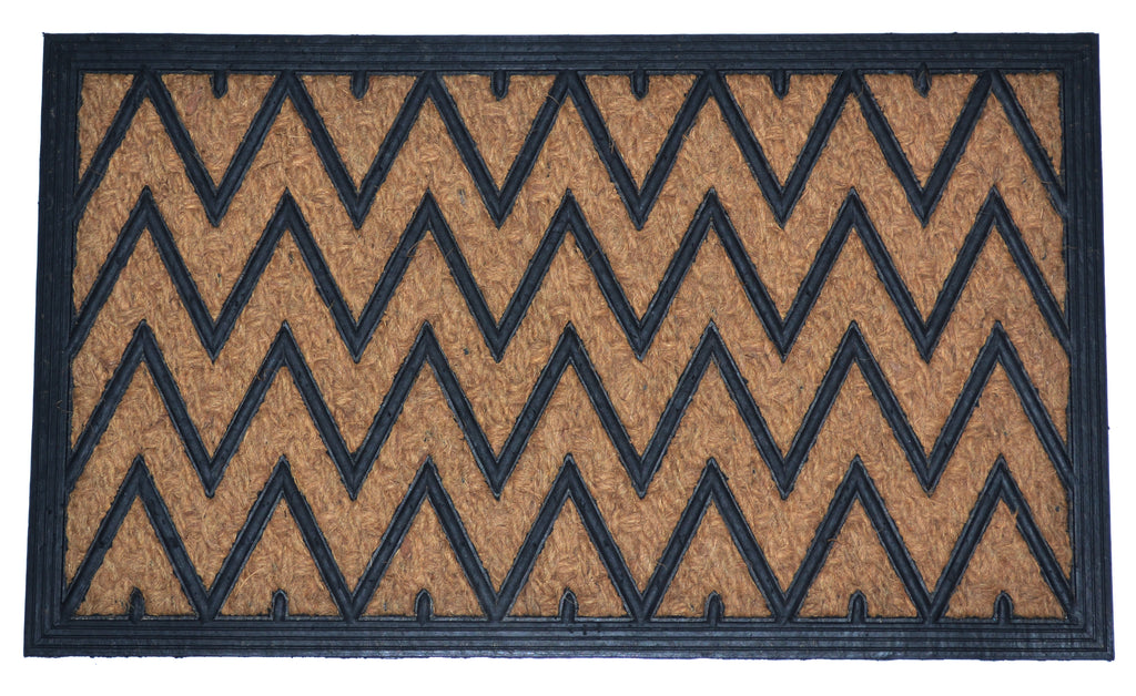 ZIG-ZAG - MOULDED NON-BRUSH MAT NATURAL