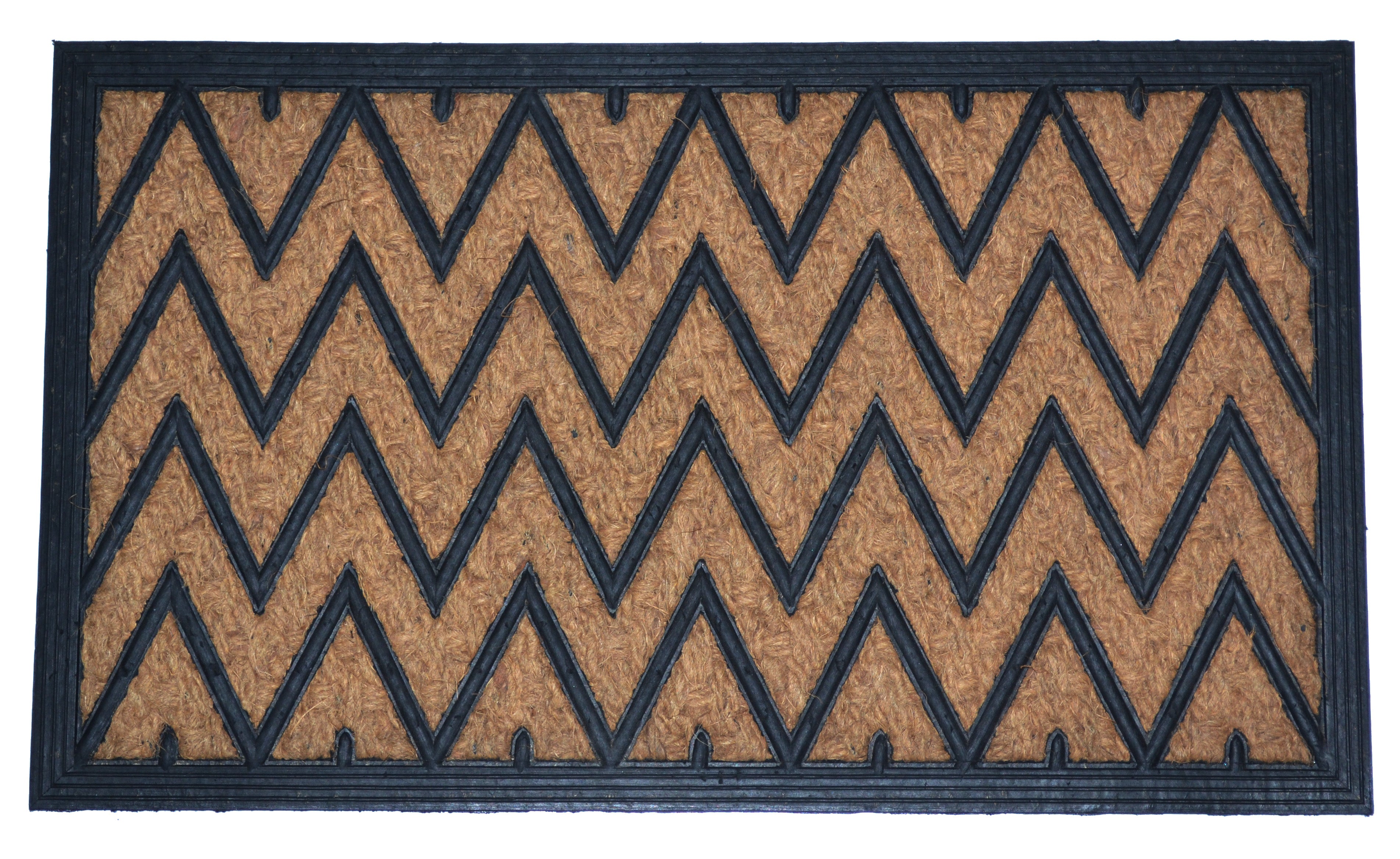 ZIG-ZAG - MOULDED NON-BRUSH MAT NATURAL