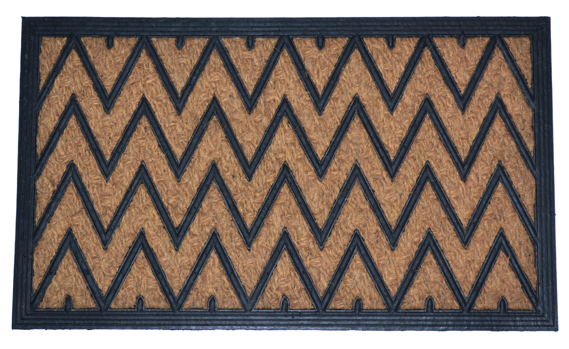 ZIG-ZAG - MOULDED NON-BRUSH MAT NATURAL