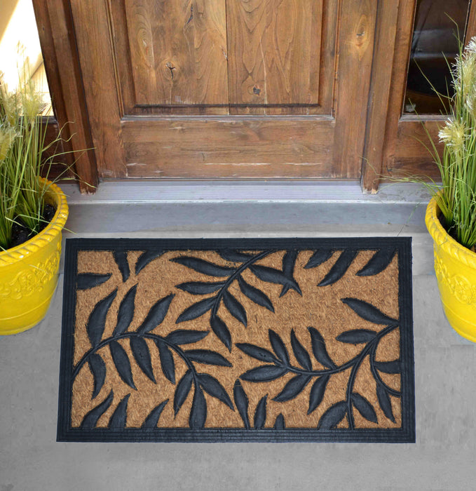 LEAVES - MOULDED NON-BRUSH MAT NATURAL