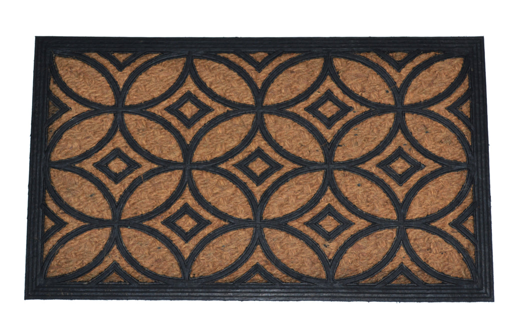 CIRCLES - MOULDED NON-BRUSH MAT NATURAL