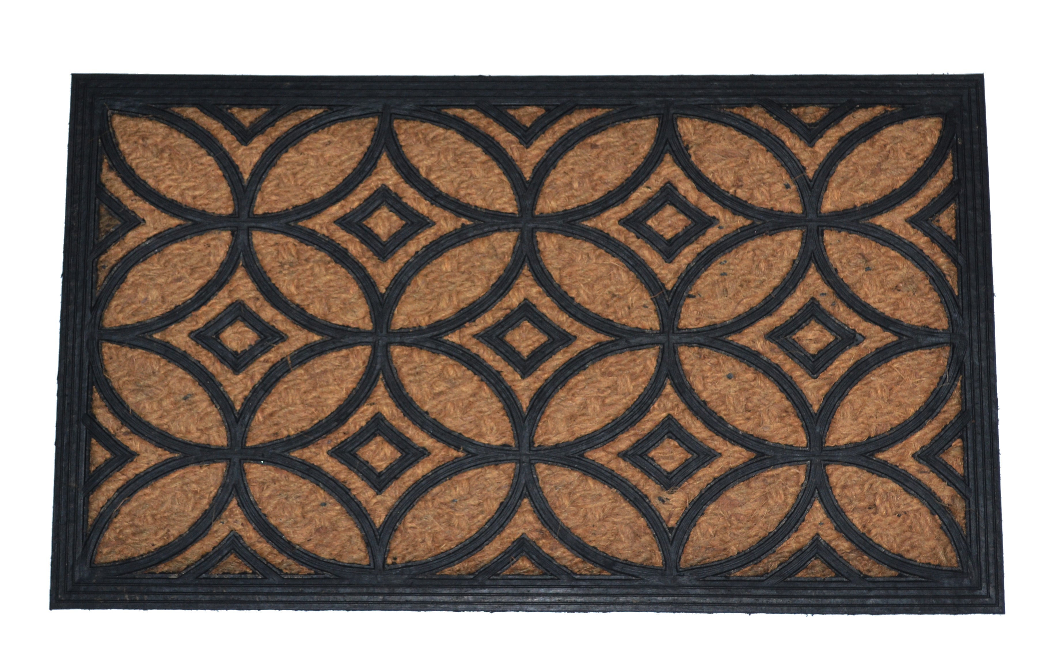 CIRCLES - MOULDED NON-BRUSH MAT NATURAL