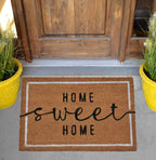 HOME SWEET HOME CURSIVE - PRINTED COIR VINYL-BACKED DOORMAT