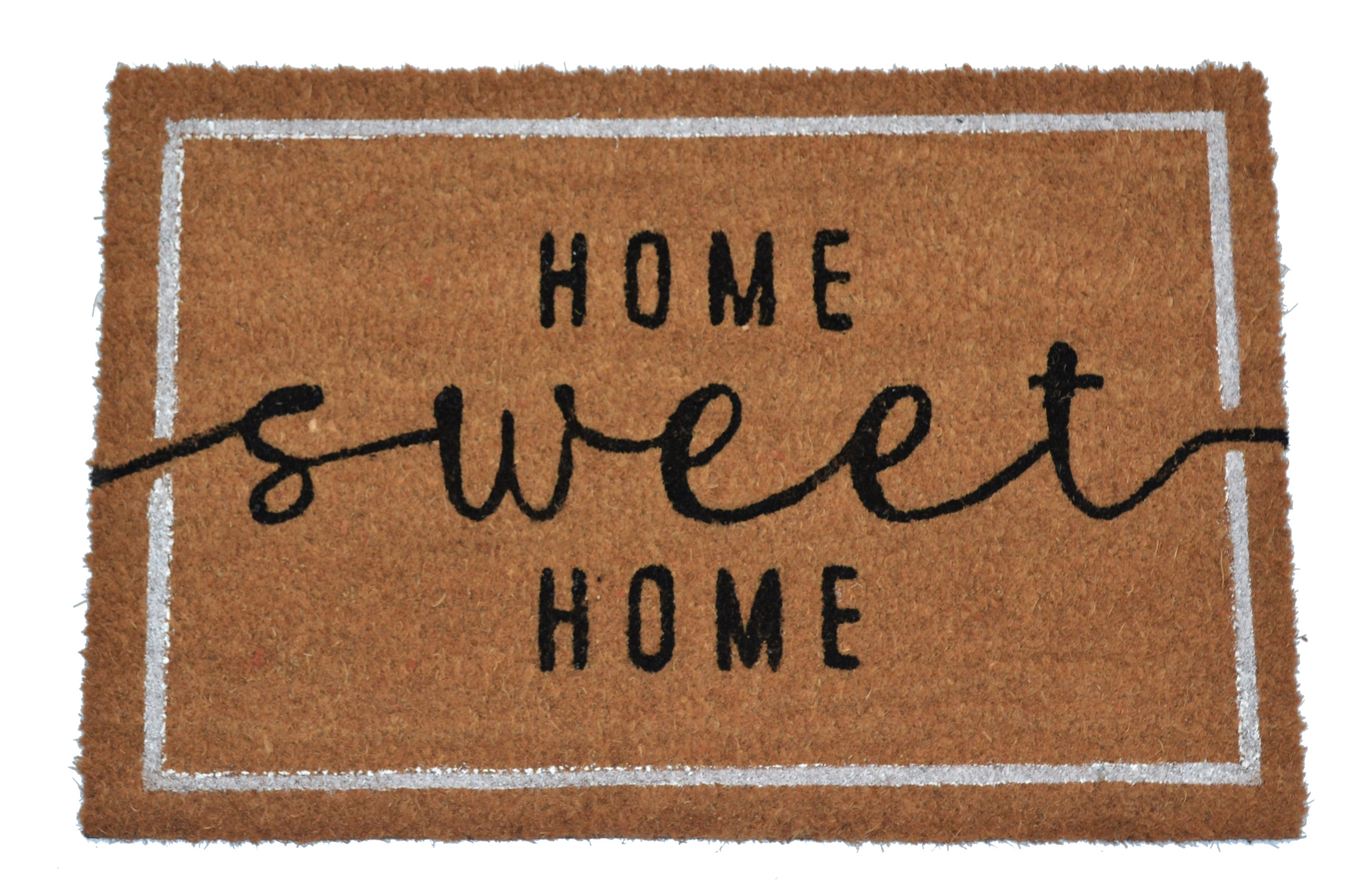 HOME SWEET HOME CURSIVE - PRINTED COIR VINYL-BACKED DOORMAT