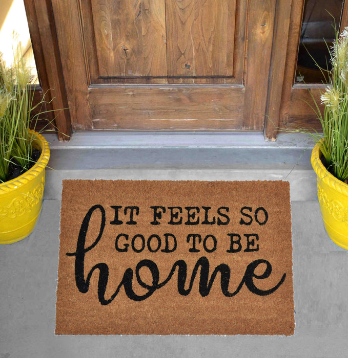 IT FEELS GOOD TO BE HOME - PRINTED COIR VINYL-BACKED DOORMAT