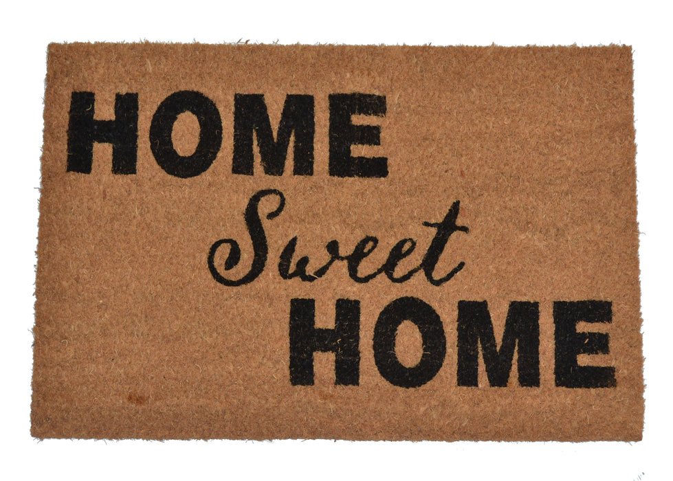 HOME SWEET HOME BOLD - PRINTED COIR VINYL-BACKED DOORMAT