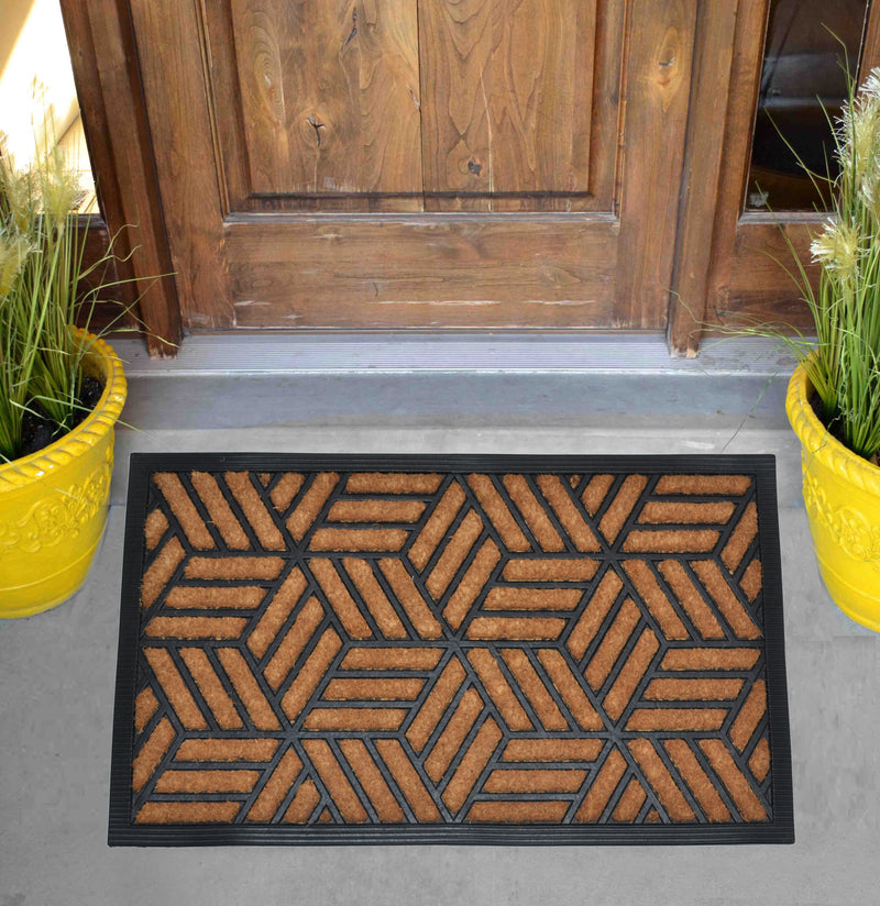 HALFROUND SUN - MOULDED BRUSH MAT NATURAL