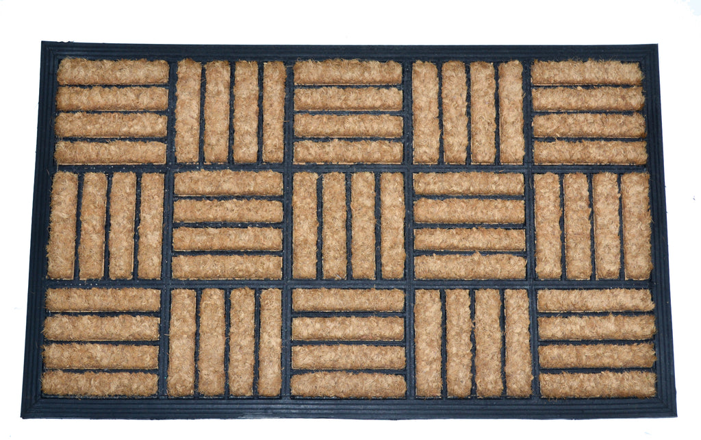 CROSSHATCH - MOULDED BRUSH MAT NATURAL