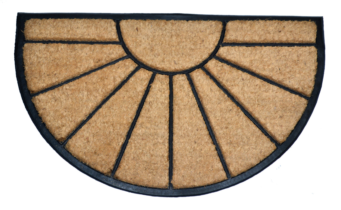 HALFROUND SUN - MOULDED BRUSH MAT NATURAL