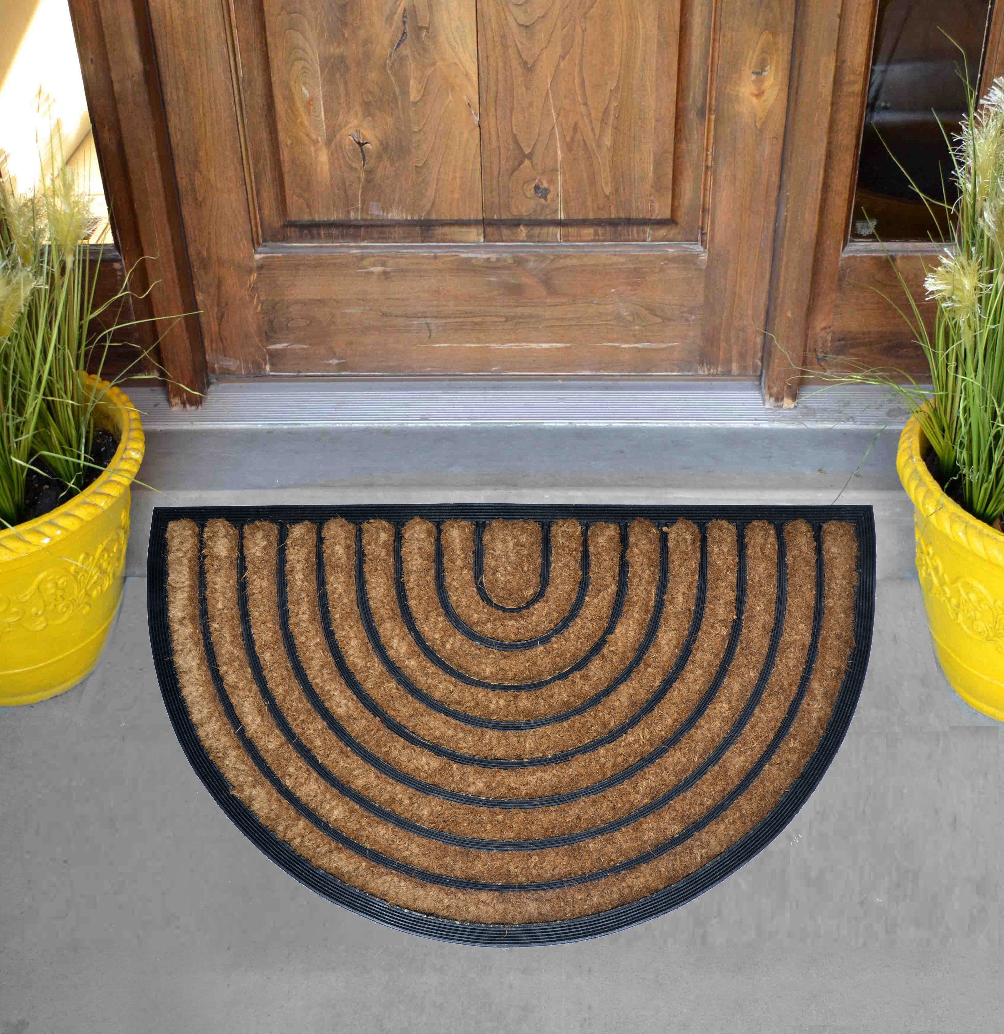 HALFROUND RANBOW - MOULDED BRUSH MAT NATURAL