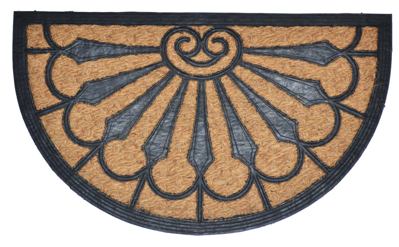 HALFROUND PATTERN - MOULDED NON-BRUSH MAT NATURAL