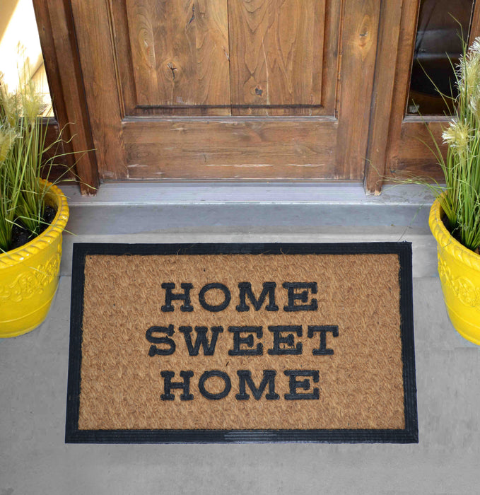 HOME SWEET HOME - MOULDED NON-BRUSH MAT NATURAL