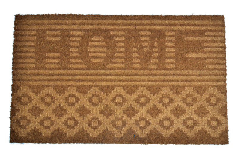 HOME - EMBOSSED COIR VINYL-BACKED DOORMAT