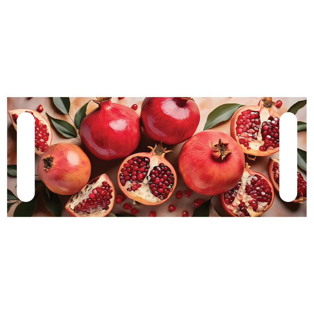DUAL PURPOSE BOARDS  RED POMEGRANATES WITH LEAVES AND SEEDS