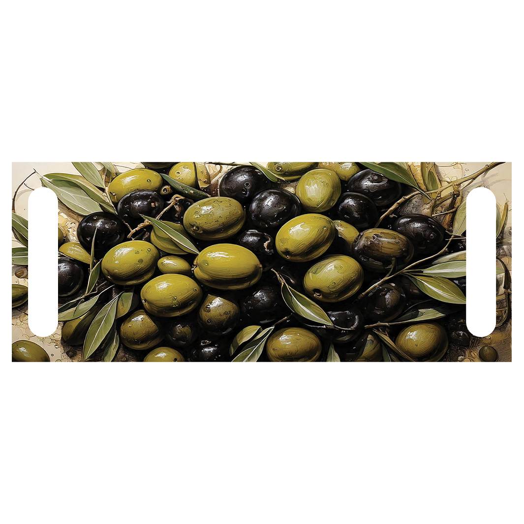DUAL PURPOSE BOARDS OIL PAINTED BLACK & GREEN OLIVES