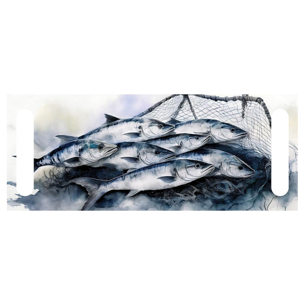 DUAL PURPOSE BOARDS WATERCOLOUR FISH IN NET