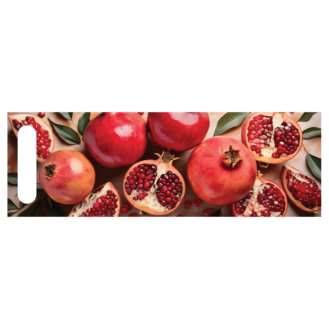 DUAL PURPOSE BOARDS  RED POMEGRANATES WITH LEAVES AND SEEDS