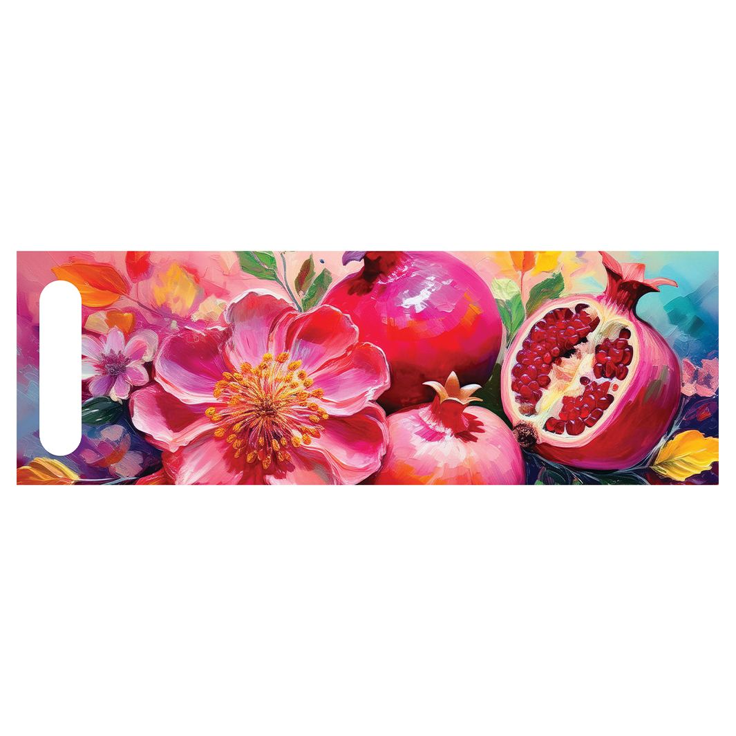 DUAL PURPOSE BOARDS  VIBRANT PINK POMEGRANATES AND FLOWERS