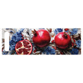 DUAL PURPOSE BOARDS POMEGRANATES WITH BLUE FLOWERS ON MARBLE