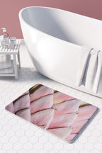 FLORAL DEEP PINK KING PROTEA LEAVES BATHMAT