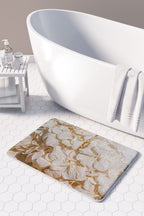 FLORAL CREAM BLEACHED HYDRANGEA LEAVES BATHMAT