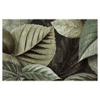 LEAVES GREEN MONOCHROMATIC LEAVES BATHMAT