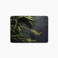 NATURAL YELLOW BLOSSOMS ALOE BUSH ON GREY BATHMAT