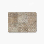 PATTERN BROWN MODERN TILE NATURAL BATHMAT