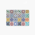 PATTERN BLUE COLOURFUL TILE BATHMAT
