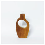 GLASS TUBE WOODEN VASE