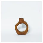 GLASS TUBE WOODEN VASE