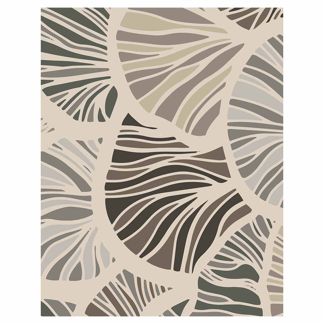 PATTERN BROWN AND BUTTERSCOTCH ABSTRACT LEAF FLEECE BLANKET