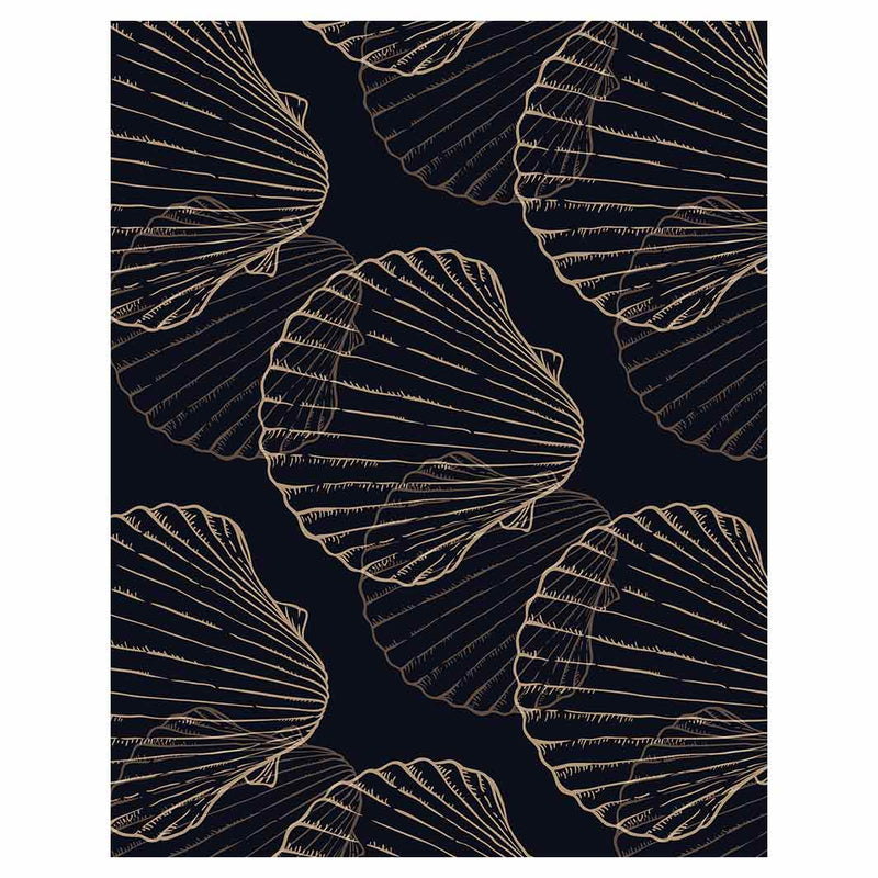 PATTERN DARK NAVY SHELL FLEECE BLANKET