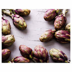 ARTICHOKE DARK PURPLE ON GREY FLEECE BLANKET