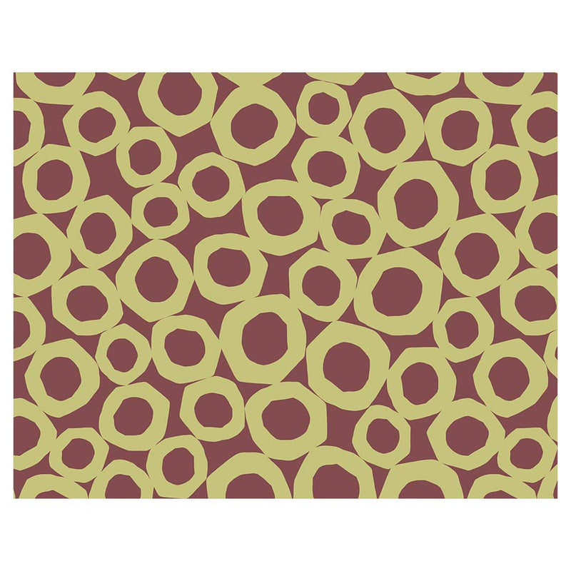 GEOMETRIC GREEN AND MAUVE PATTERN FLEECE BLANKET