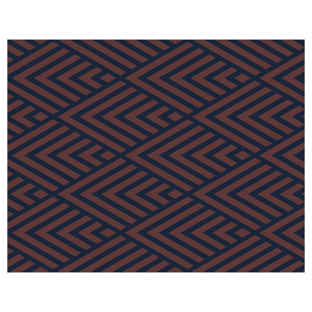 BROWN AND NAVY DIAMOND PATTERN FLEECE BLANKET