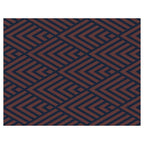 BROWN AND NAVY DIAMOND PATTERN FLEECE BLANKET