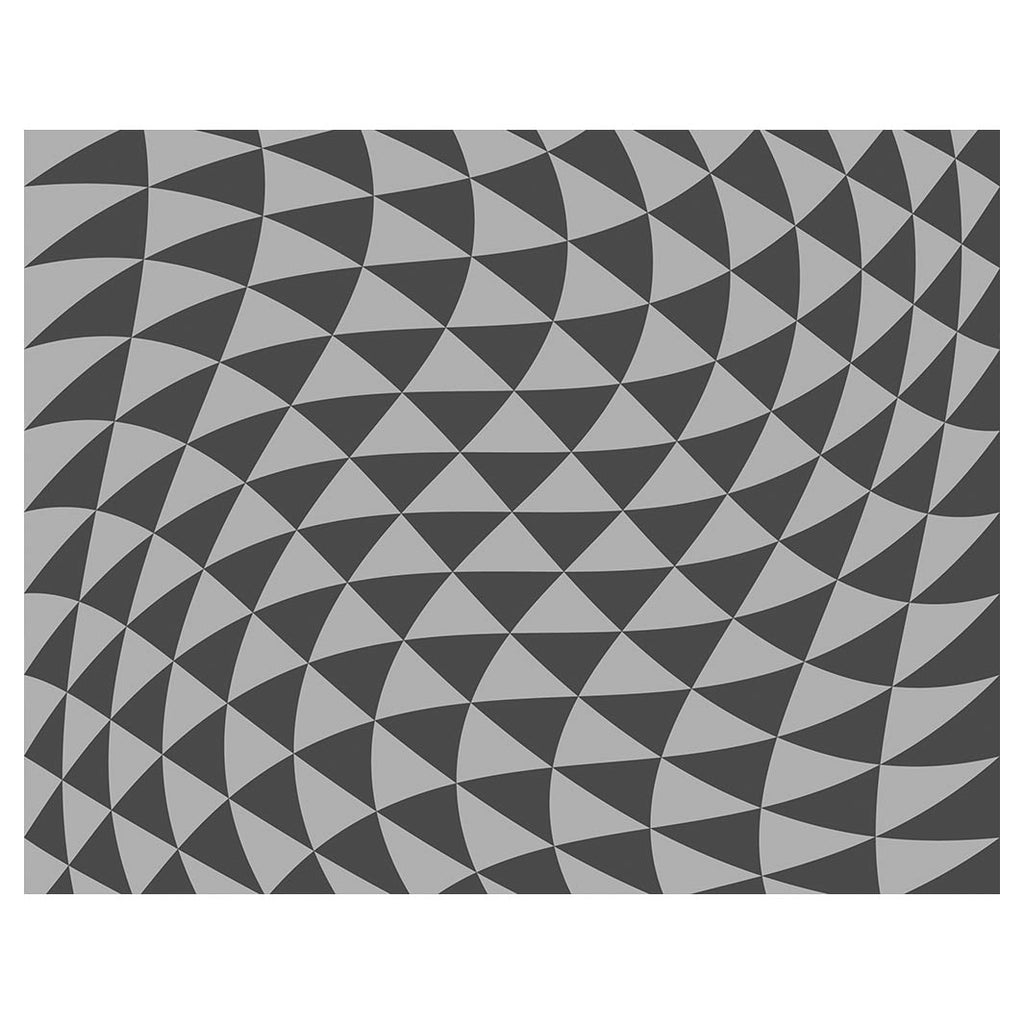GEOMETRIC TRIANGLE GREY OPTICAL ILLUSION FLEECE BLANKET